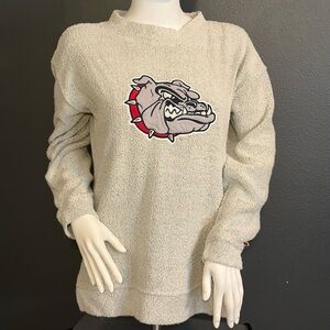 League Collegiate,Outfitters Sweater, Grey Pull Over Sweater Gonzaga Bulldog
